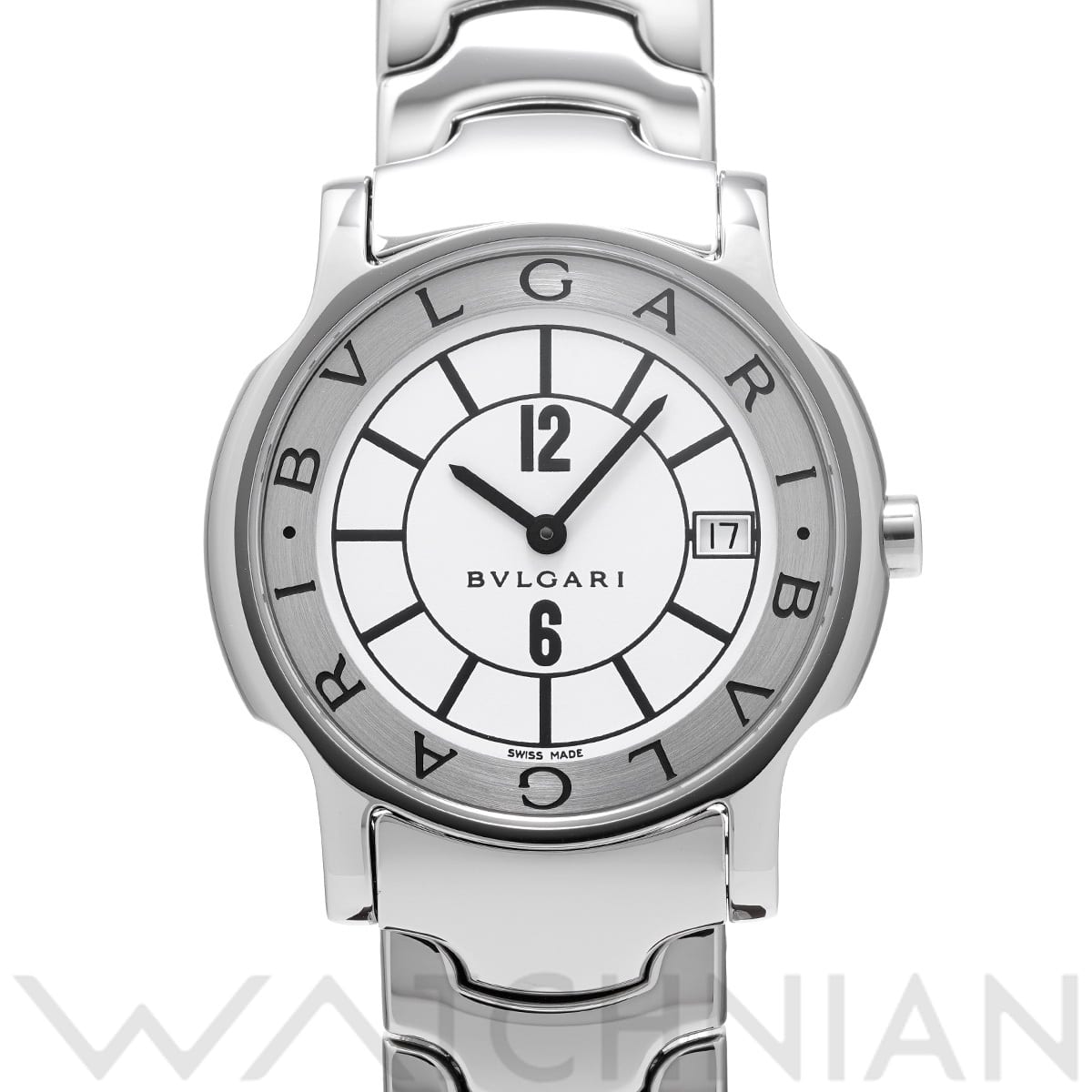 ブルガリ ソロテンポ ST35S ホワイト メンズ 時計 【中古】【wristwatch】