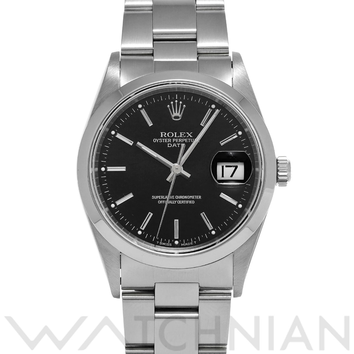 ロレックス オイスターパーペチュアル デイト 15200 ブラック メンズ 時計 【中古】【wristwatch】