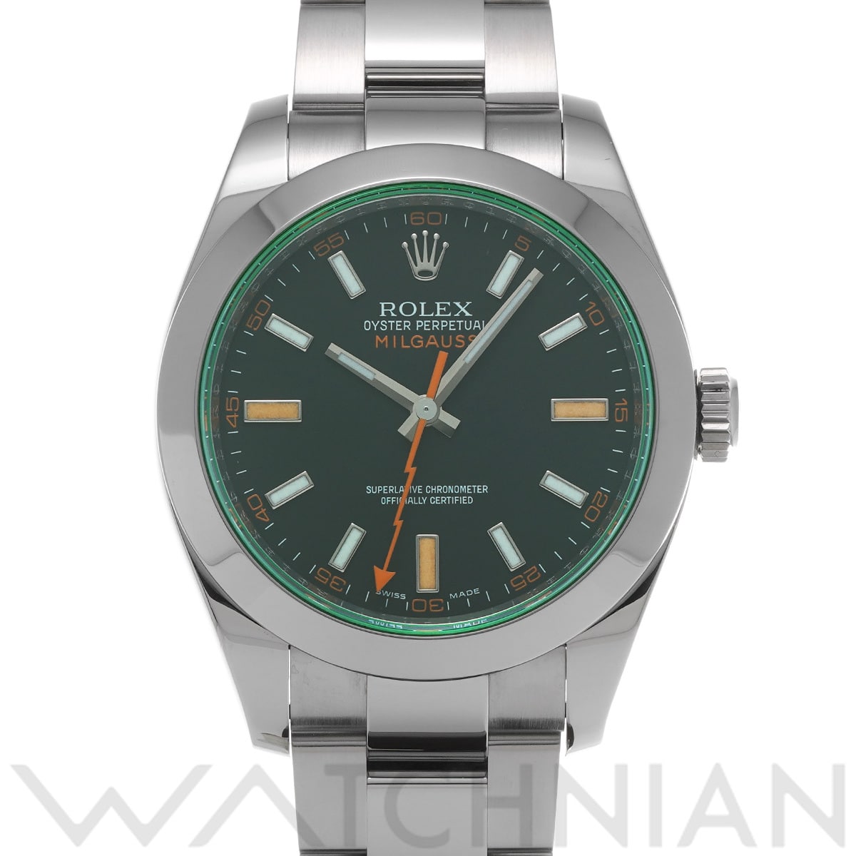 ロレックス ミルガウス 116400GV インテンスブラック メンズ 時計 【中古】【wristwatch】