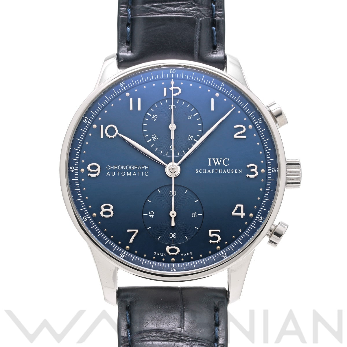 IWC ポルトギーゼ クロノグラフ IW371491 ブルー メンズ 時計 【中古】【wristwatch】