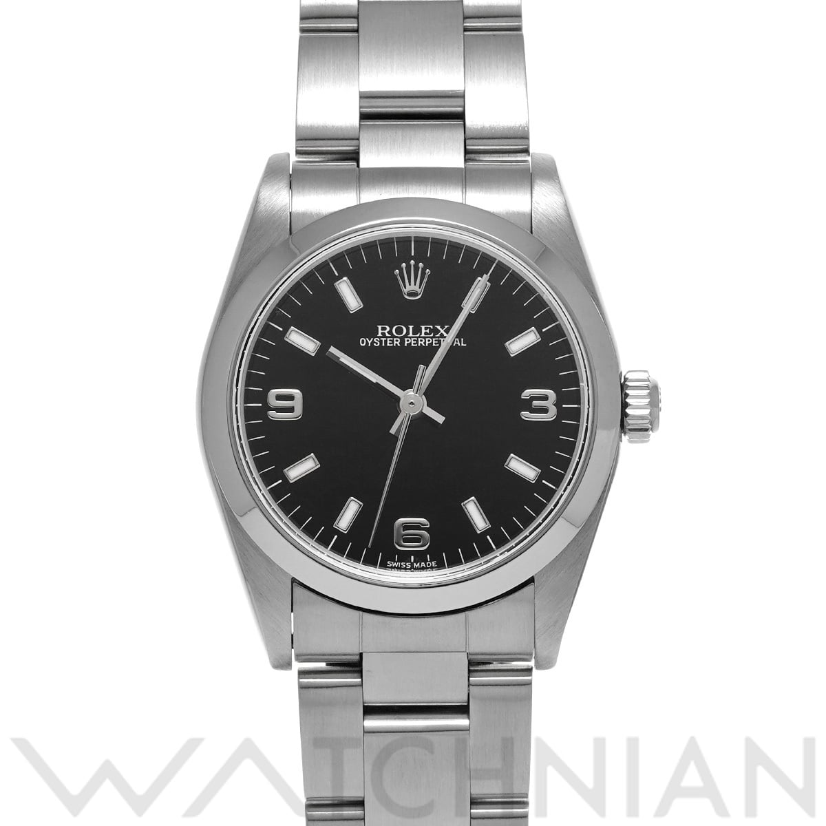 ロレックス オイスターパーペチュアル 77080 ブラック ユニセックス 時計 【中古】【wristwatch】