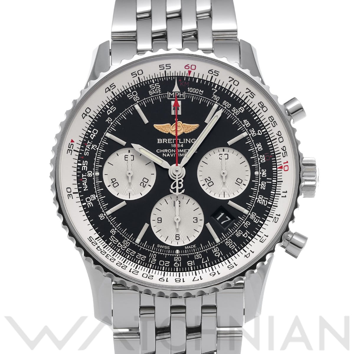 ブライトリング ナビタイマー 01 AB012012/BB01 ブラック/シルバー メンズ 時計 【中古】【wristwatch】