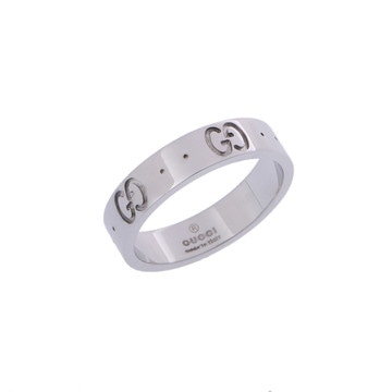 グッチ アイコンリング #8 シルバー K18ホワイトゴールド WG レディース ジュエリー 【中古】【jewelry】