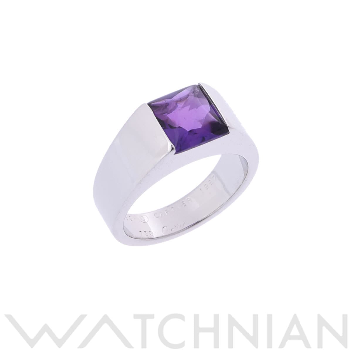 カルティエ タンクリング #53 シルバー K18ホワイトゴールド WG レディース ジュエリー 【中古】【jewelry】