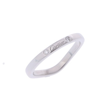 カルティエ バレリーナリング #46 シルバー Pt950プラチナ レディース ジュエリー 【中古】【jewelry】