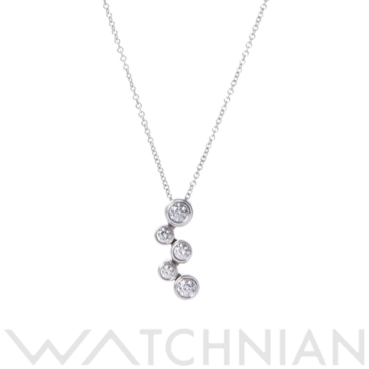 ティファニー バブルネックレス 5PD シルバー Pt950プラチナ レディース ジュエリー 【中古】【jewelry】