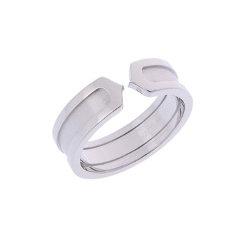 カルティエ C2リング #59 シルバー K18ホワイトゴールド WG レディース ジュエリー 【中古】【jewelry】