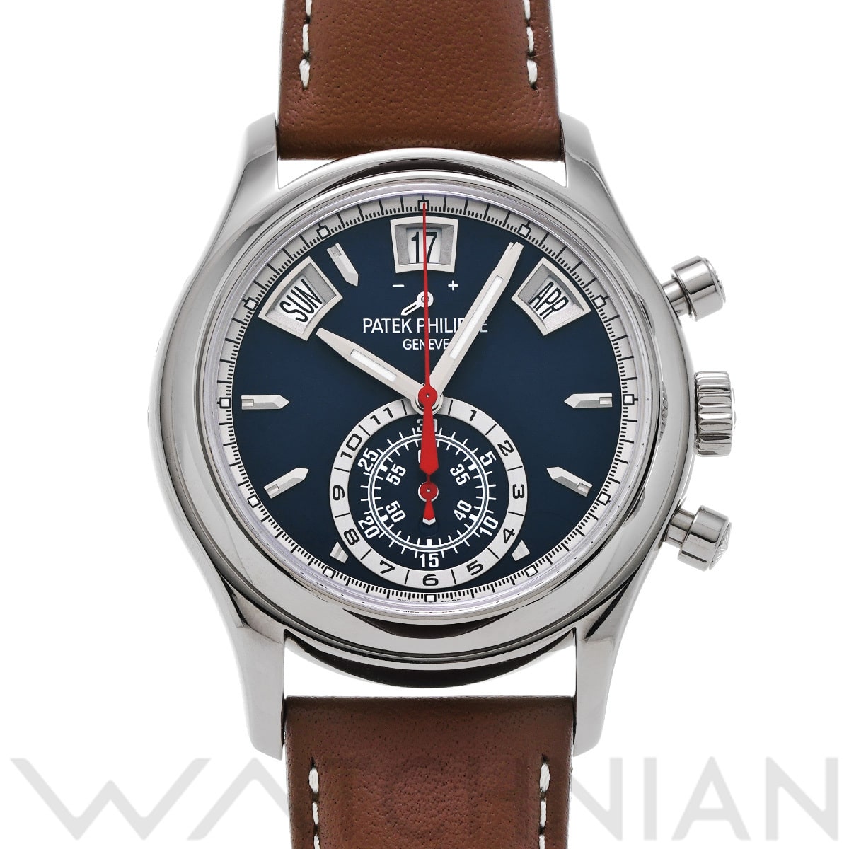 パテック フィリップ コンプリケーション アニュアルカレンダー クロノグラフ 5960/01G-001 ブルー メンズ 時計 【中古】【wristwatch】