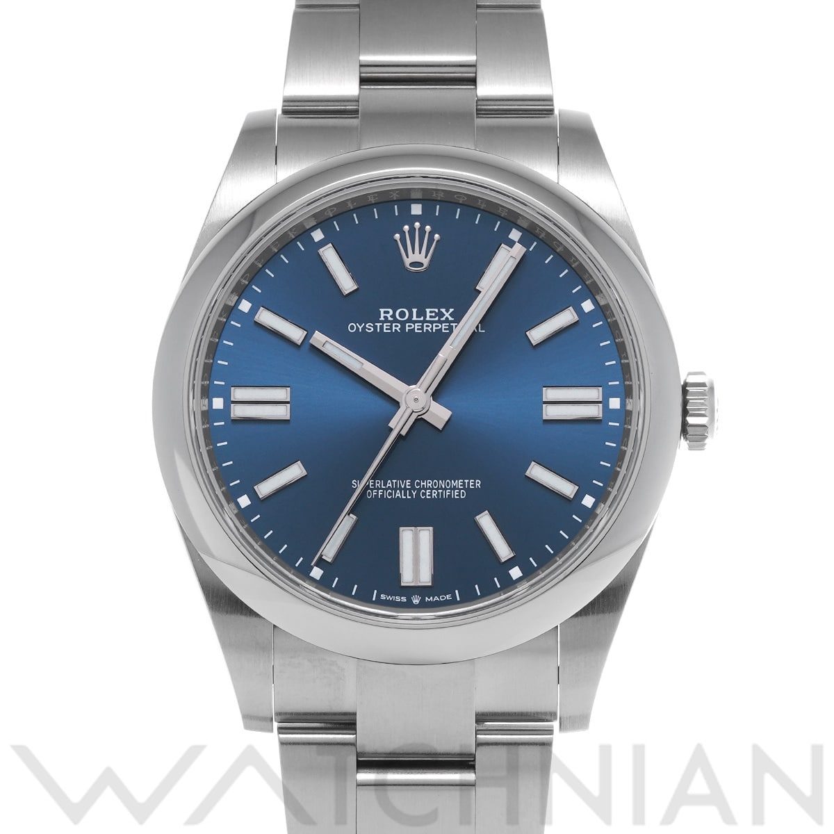 ロレックス オイスターパーペチュアル 41 124300 ブライトブルー メンズ 時計 【中古】【wristwatch】