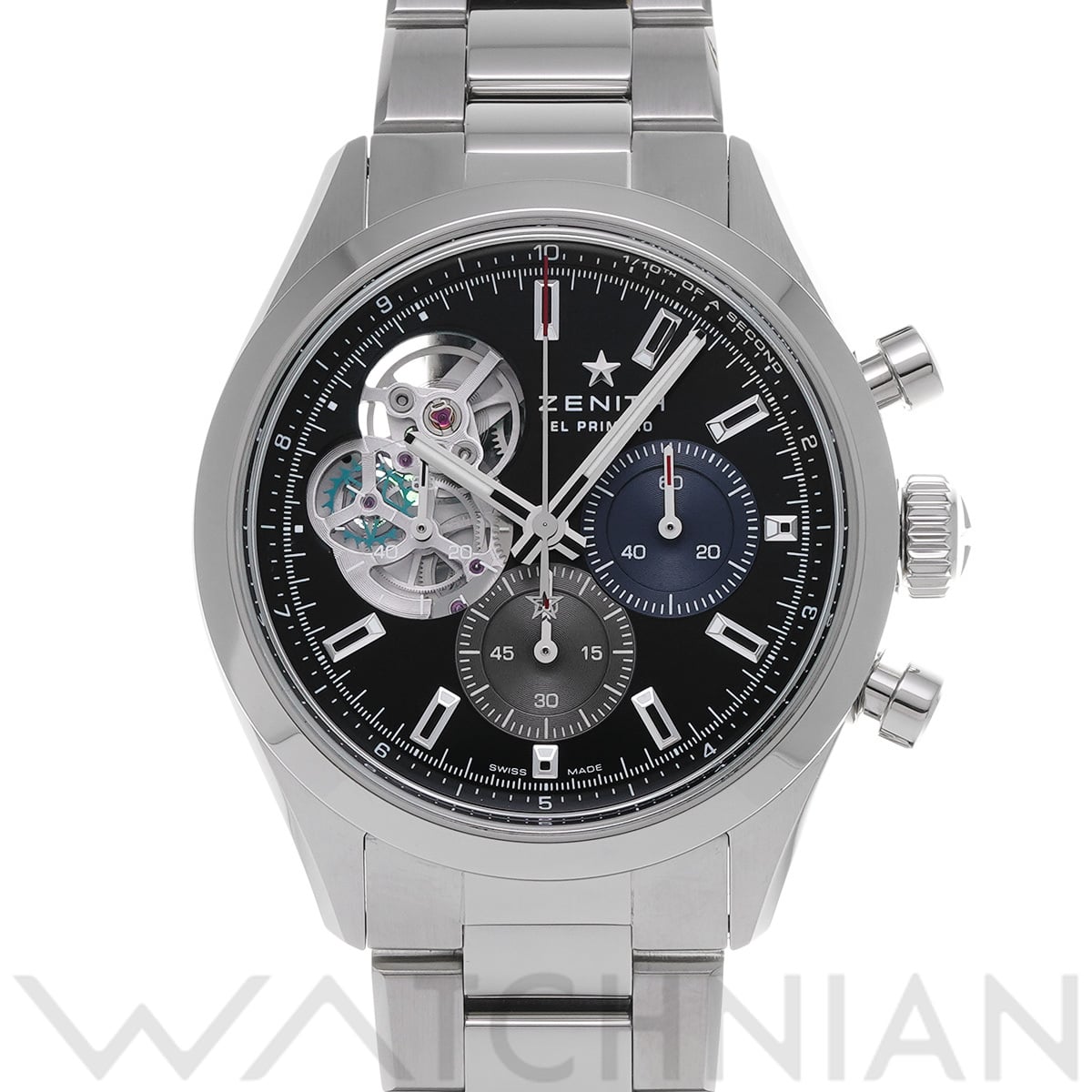 ゼニス クロノマスター エル・プリメロ オープン 03.3300.3604/21.M3300 マットブラック メンズ 時計 【中古】【wristwatch】