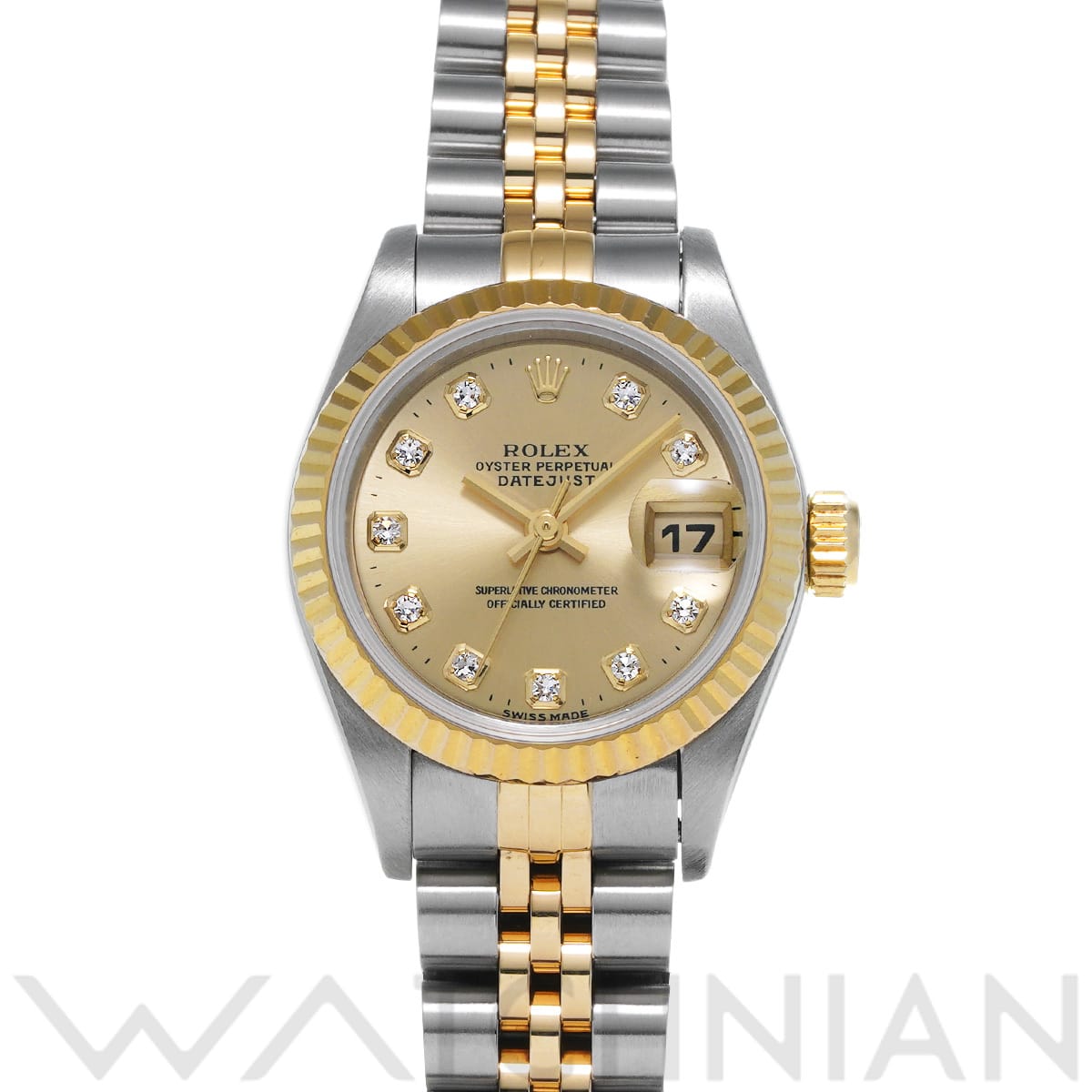 ロレックス デイトジャスト 69173G シャンパン/ダイヤモンド レディース 時計 【中古】【wristwatch】