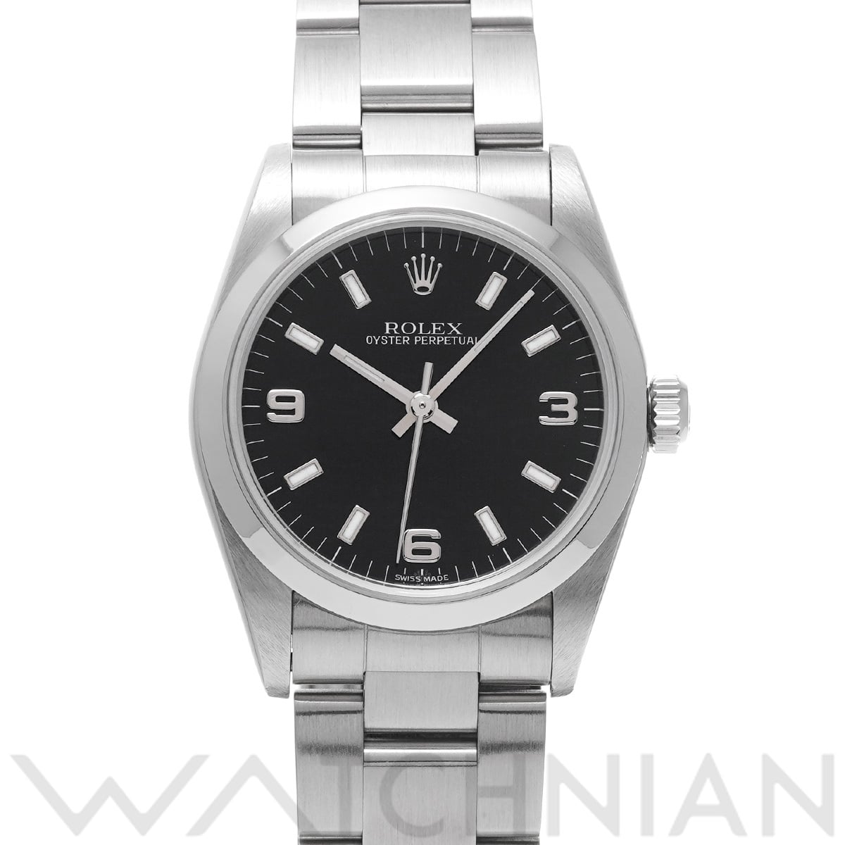 ロレックス オイスターパーペチュアル 77080 ブラック ユニセックス 時計 【中古】【wristwatch】