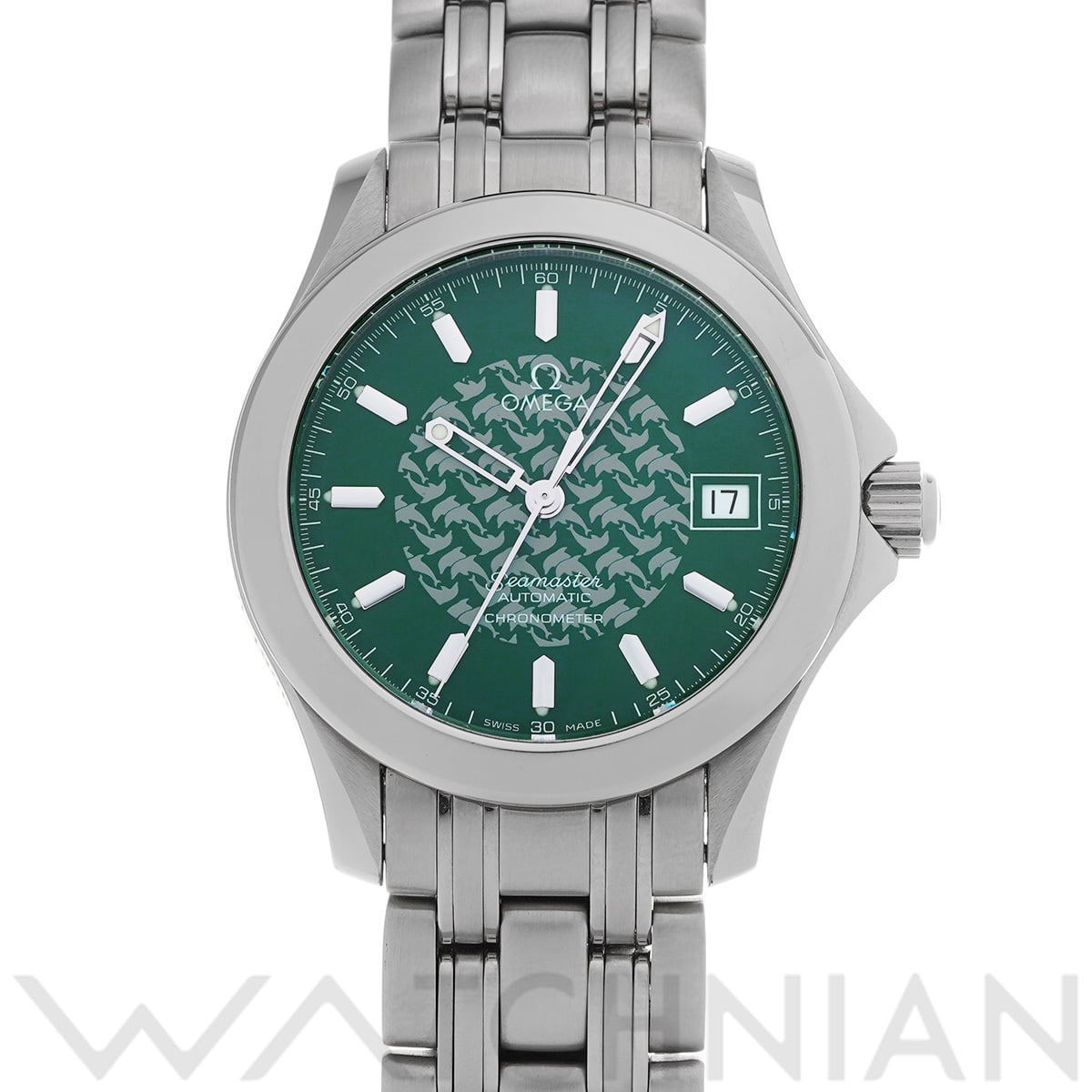 オメガ シーマスター 120 ジャック・マイヨール 1998 2506.70 グリーン メンズ 時計 【中古】【wristwatch】