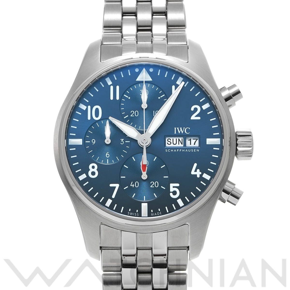 IWC パイロットウォッチ クロノグラフ 41 IW388102 ブルー メンズ 時計 【中古】【wristwatch】