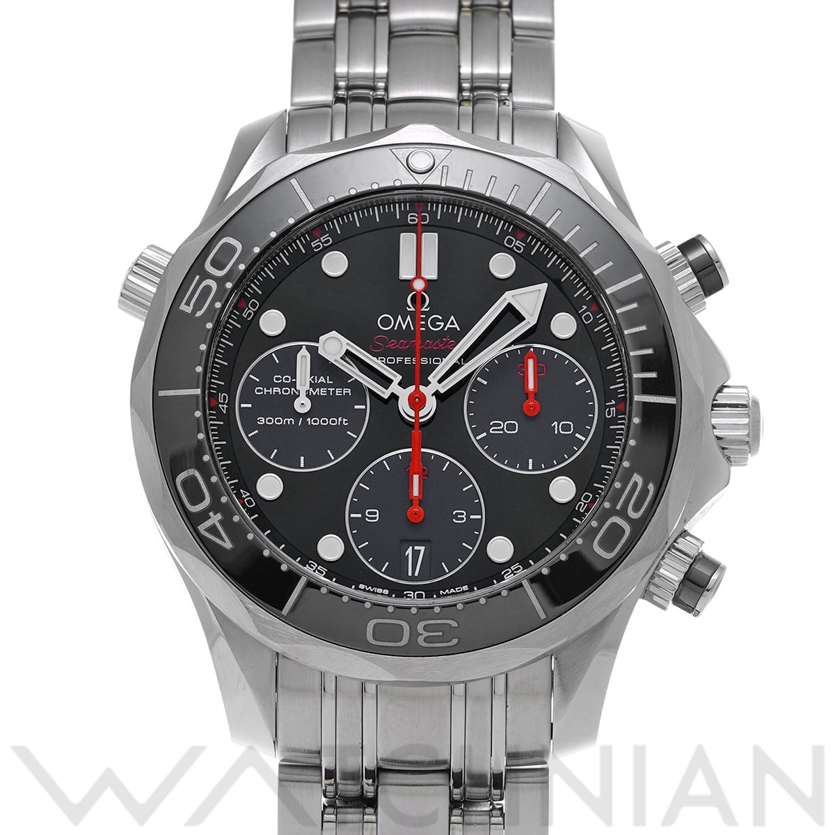 オメガ シーマスター ダイバー300 コーアクシャル クロノグラフ 212.30.42.50.01.001 ブラック メンズ 時計 【中古】【wristwatch】