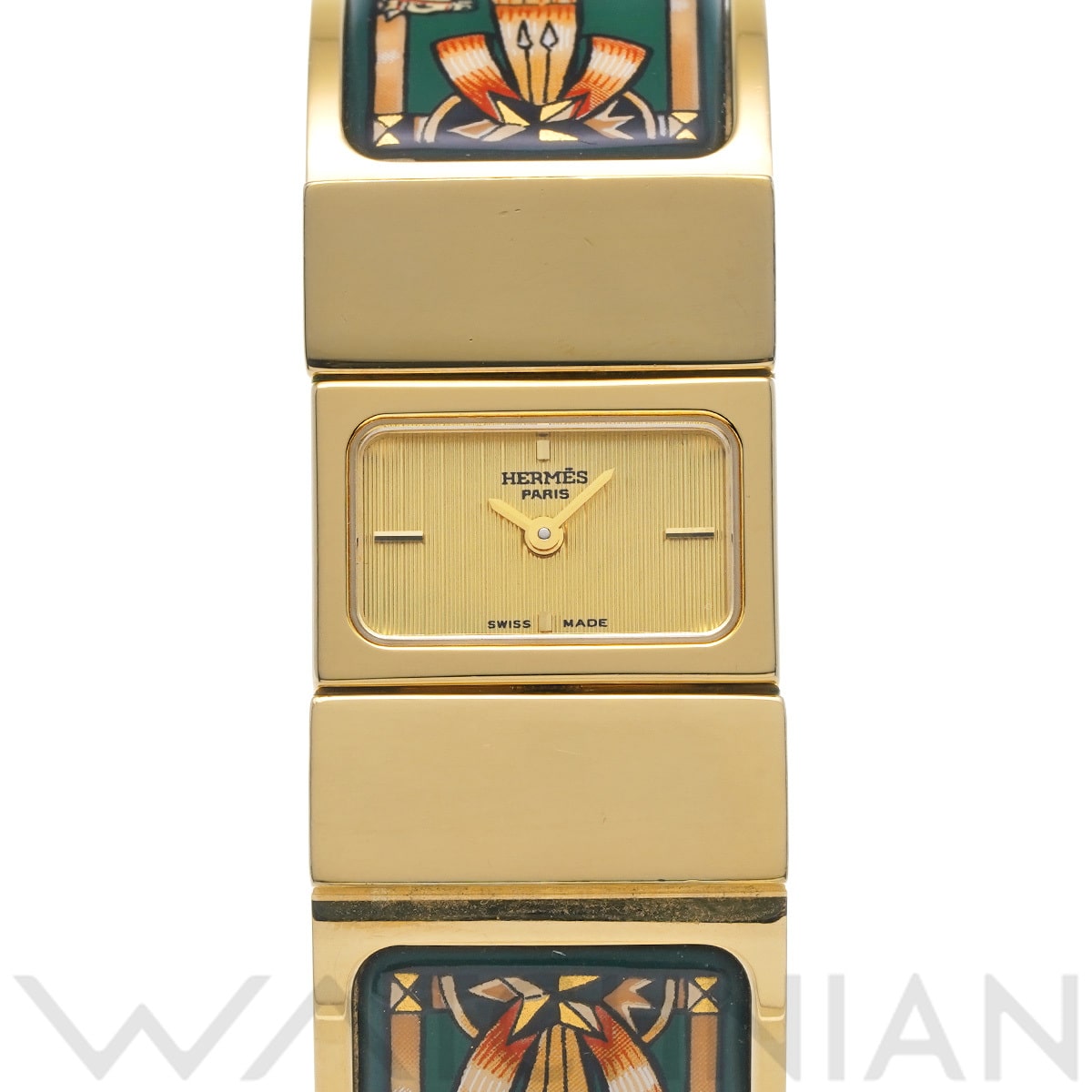 エルメス ロケ L01.201 シャンパン レディース 時計 【中古】【wristwatch】
