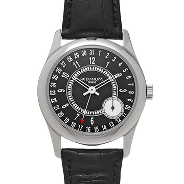 パテック フィリップ カラトラバ 6006G-001 ブラック/シルバー メンズ 時計 【中古】【wristwatch】
