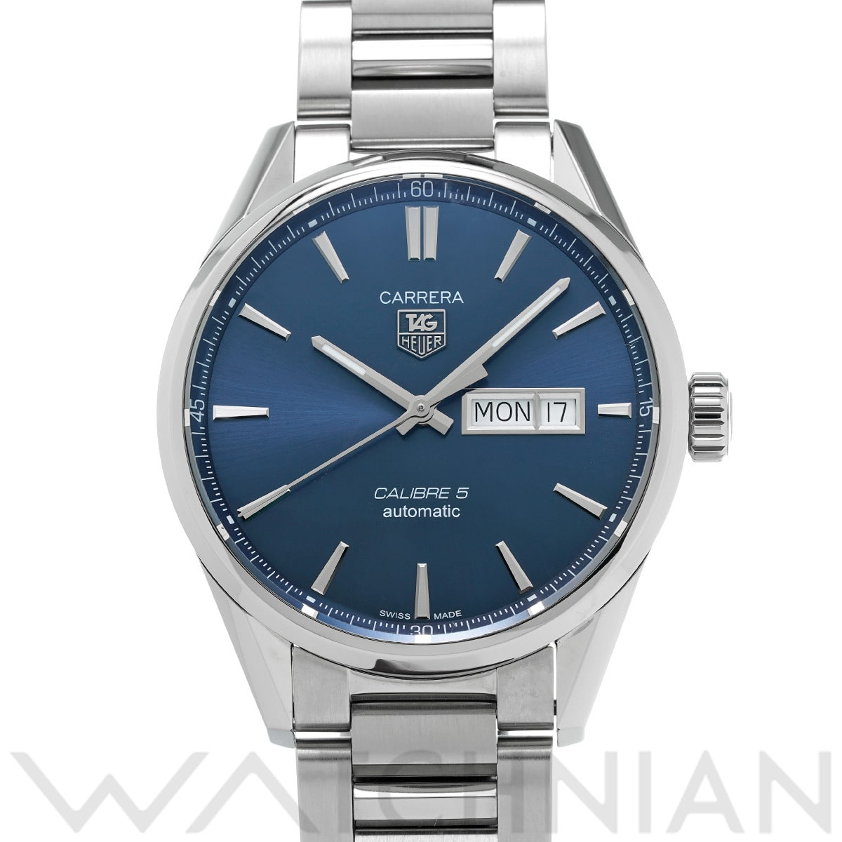 タグ ホイヤー カレラ キャリバー5 デイデイト WAR201E.BA0723 ブルー メンズ 時計 【中古】【wristwatch】