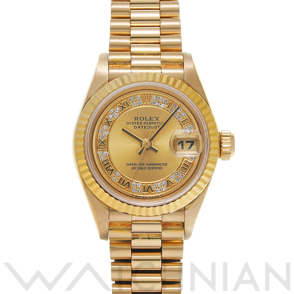 ロレックス デイトジャスト 69178MR シャンパン/ダイヤモンド レディース 時計 【中古】【wristwatch】