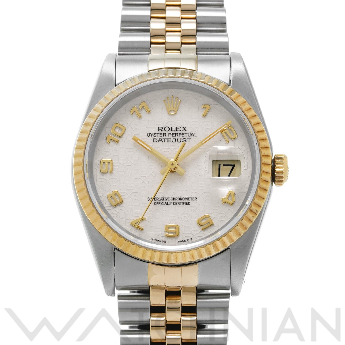 ロレックス デイトジャスト 36 16233 アイボリーコンピュータ メンズ 時計 【中古】【wristwatch】