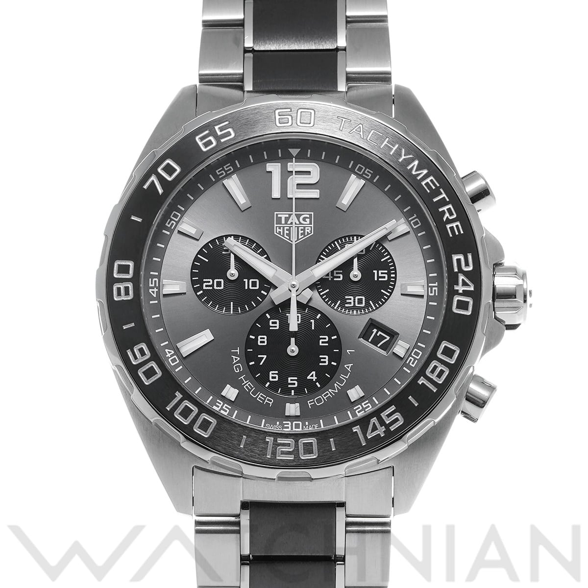 タグ ホイヤー フォーミュラ1 クォーツ クロノグラフ CAZ1011.BA0843 グレー/ブラック メンズ 時計 【中古】【wristwatch】