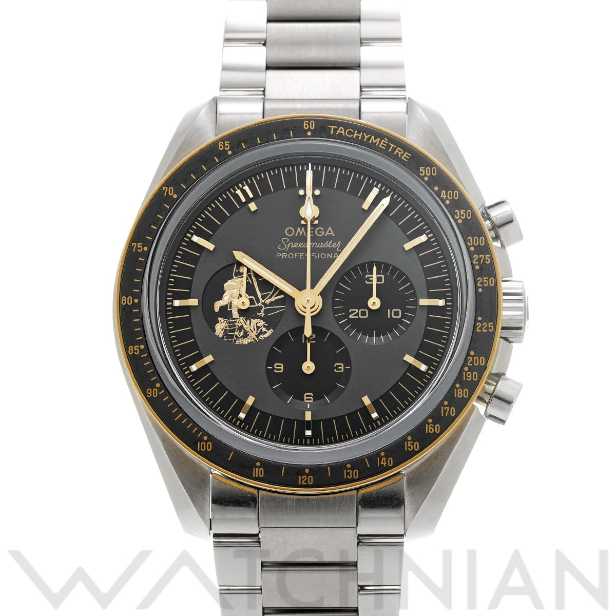 オメガ スピードマスター コーアクシャル マスタークロノメーター アポロ11号 50th 310.20.42.50.01.001 グレー/ブラック メンズ 時計 【中古】【wristwatch】