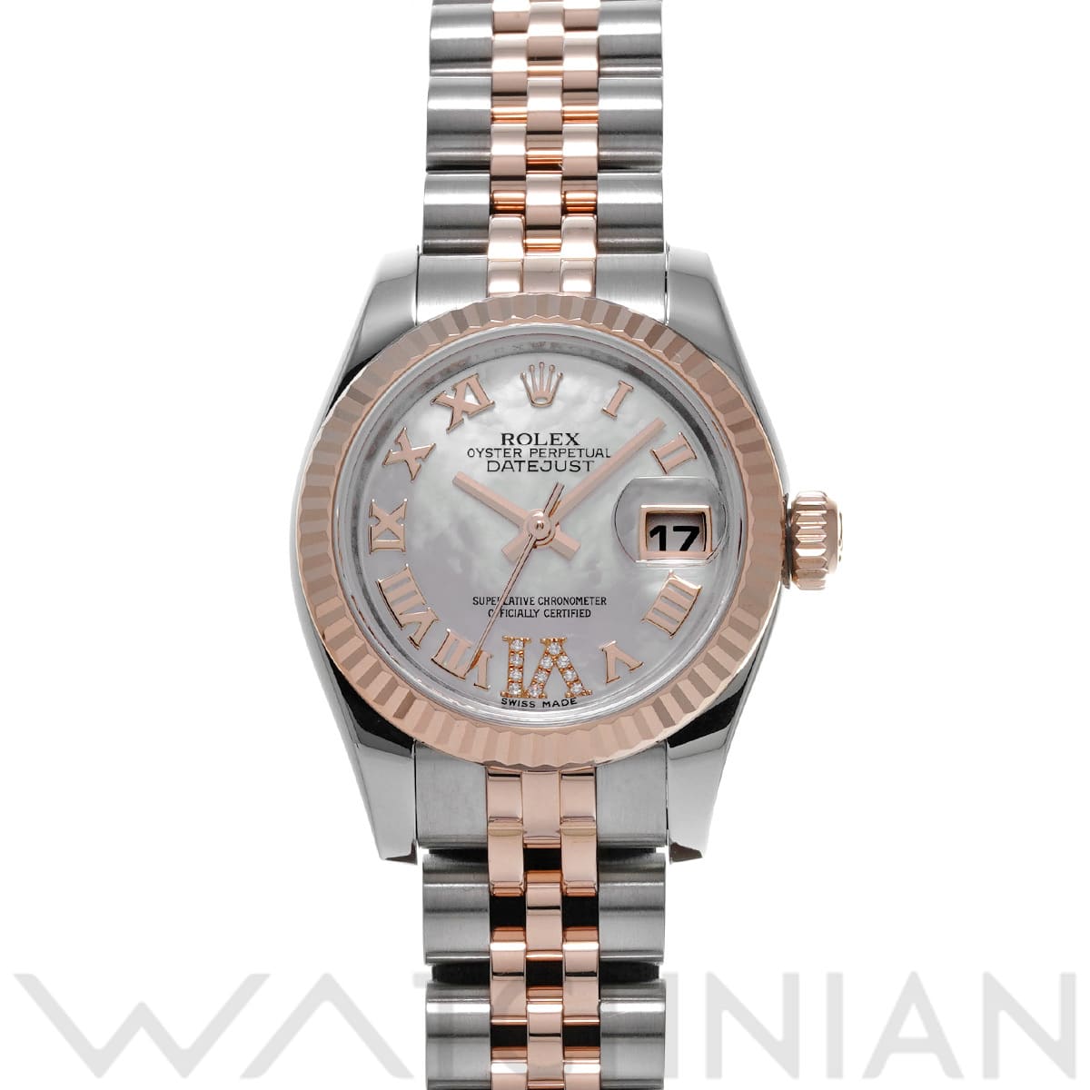 ロレックス レディ デイトジャスト 26 179171NR ホワイトシェル/ダイヤモンド レディース 時計 【中古】【wristwatch】