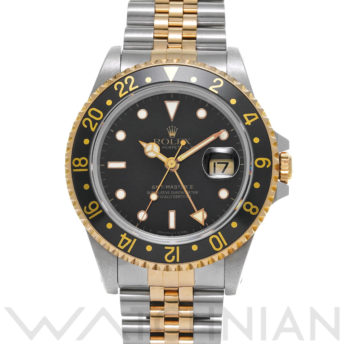 ロレックス GMTマスターII 16713 ブラック メンズ 時計 【中古】【wristwatch】