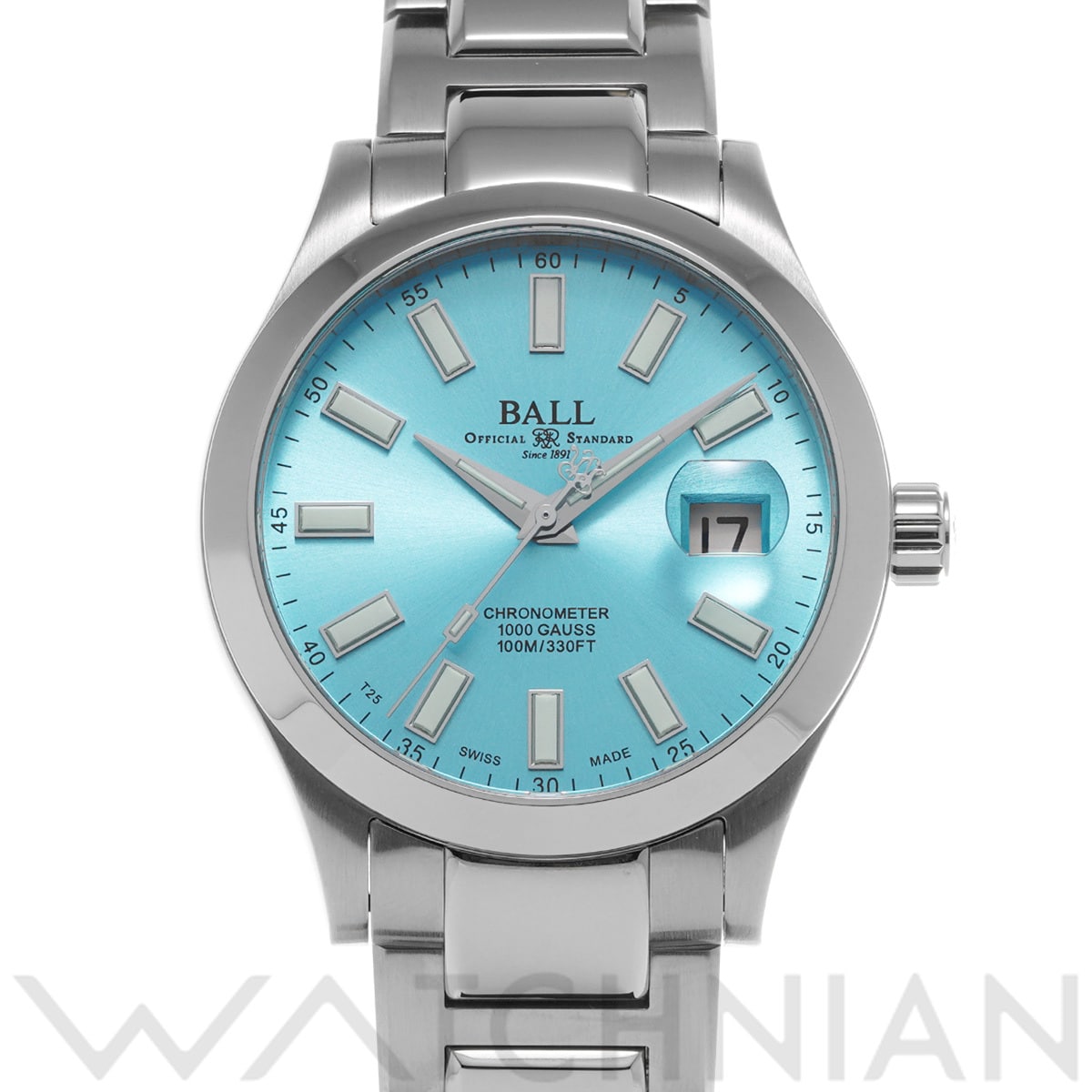 ボールウォッチ マーベライト クロノメーター NM9026C-S6CJ-IBE アイスブルー メンズ 時計 【中古】【wristwatch】