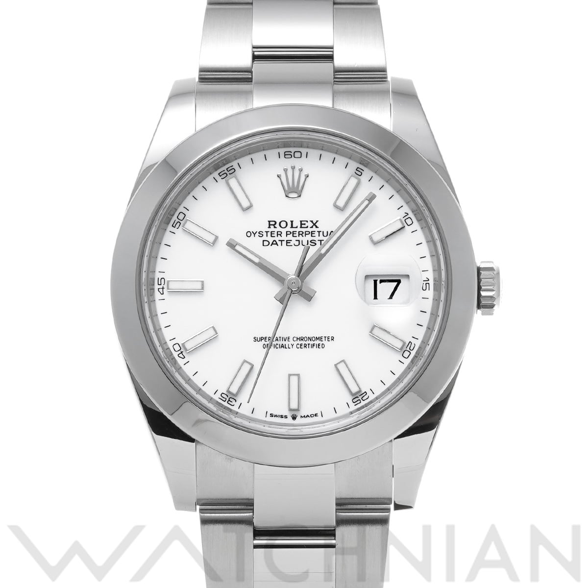 ロレックス デイトジャスト 41 126300 ホワイト メンズ 時計 【中古】【wristwatch】