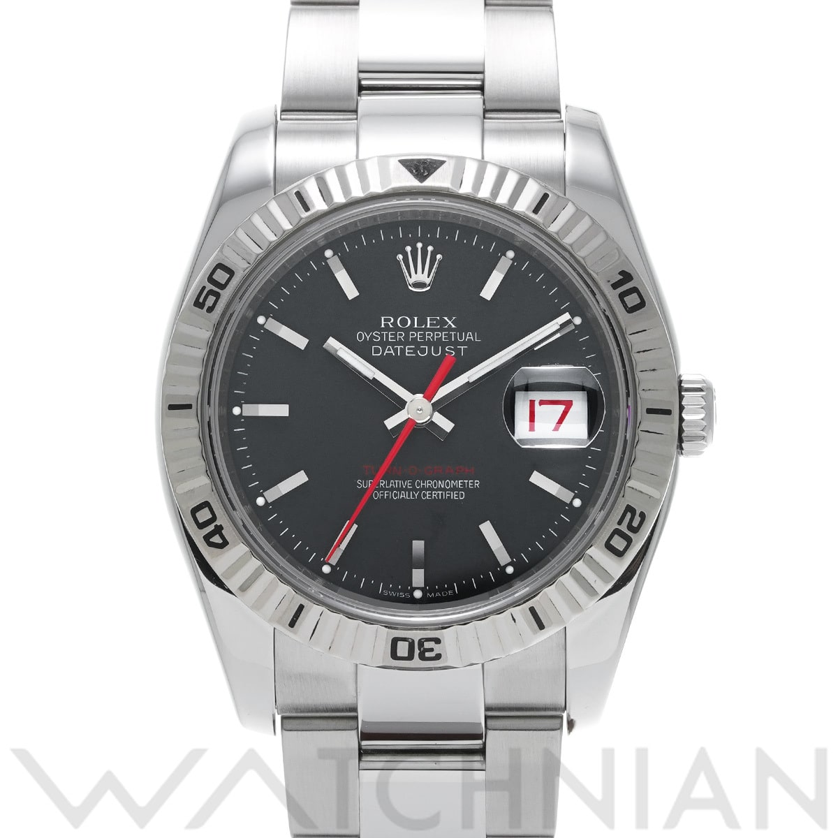 ロレックス デイトジャスト ターノグラフ 116264 ブラック メンズ 時計 【中古】【wristwatch】