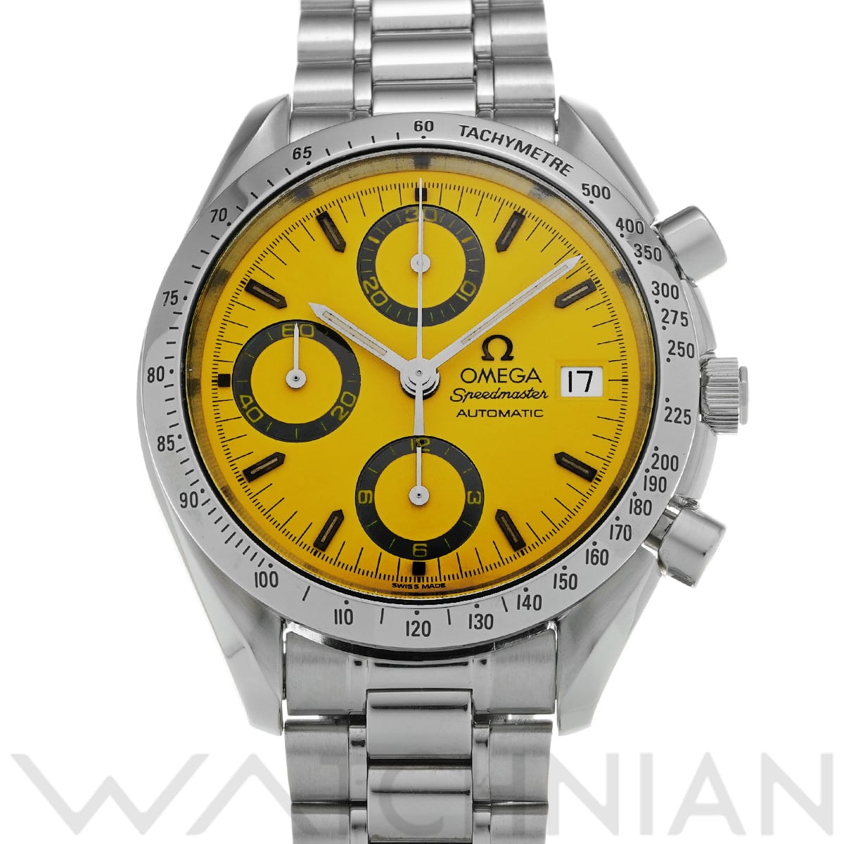 オメガ スピードマスター デイト ミハエル・シューマッハ 1st 3511.12 イエロー メンズ 時計 【中古】【wristwatch】