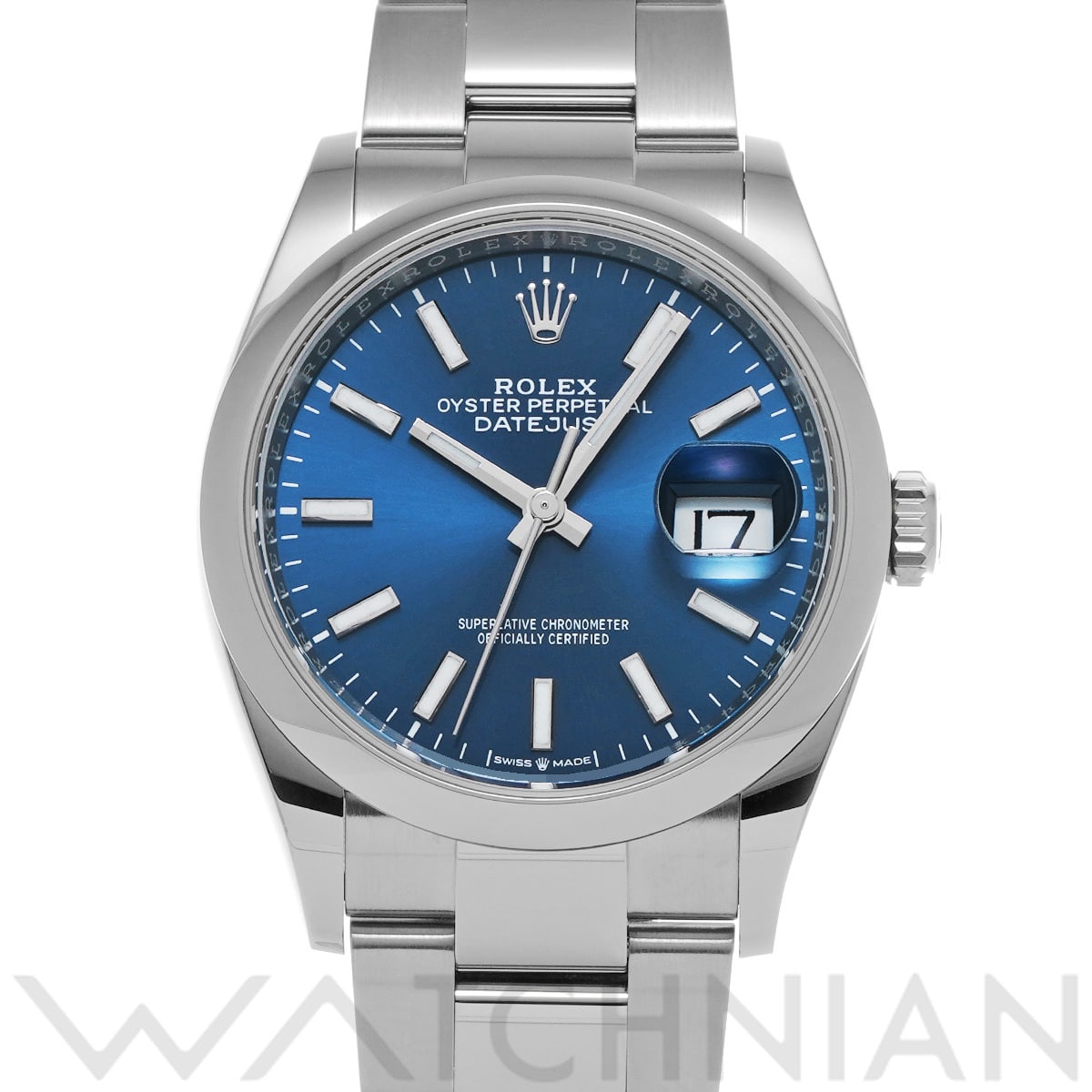 ロレックス デイトジャスト 36 126200 ブライトブルー メンズ 時計 【中古】【wristwatch】