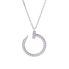 カルティエ ジュストアンクル ネックレス シルバー B7224897 K18ホワイトゴールド WG レディース ジュエリー 【中古】【jewelry】