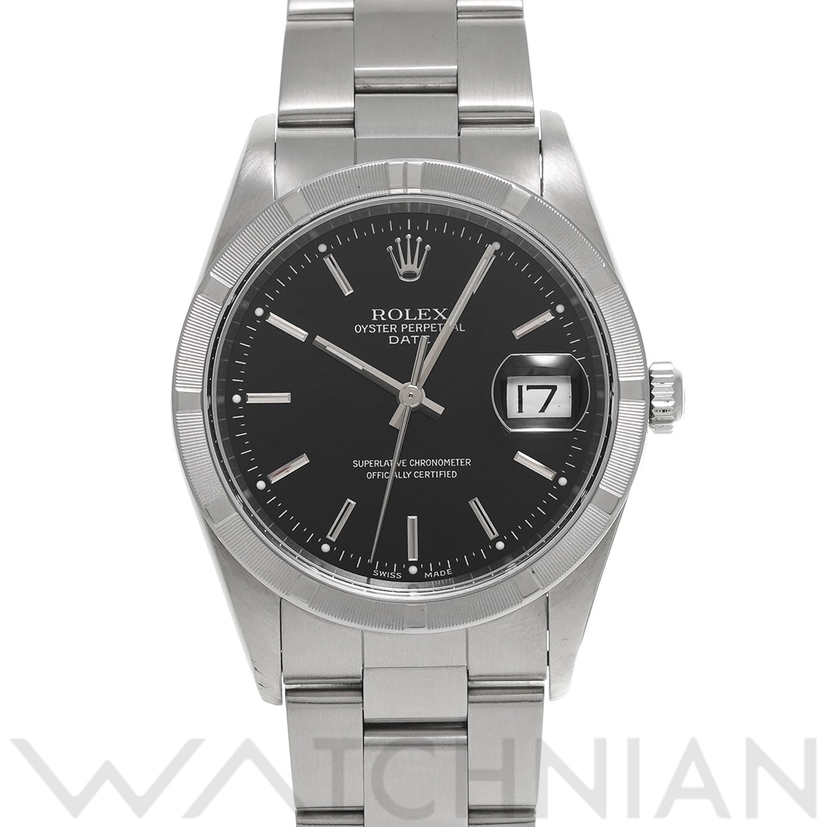 ロレックス オイスターパーペチュアル デイト 15210 ブラック メンズ 時計 【中古】【wristwatch】