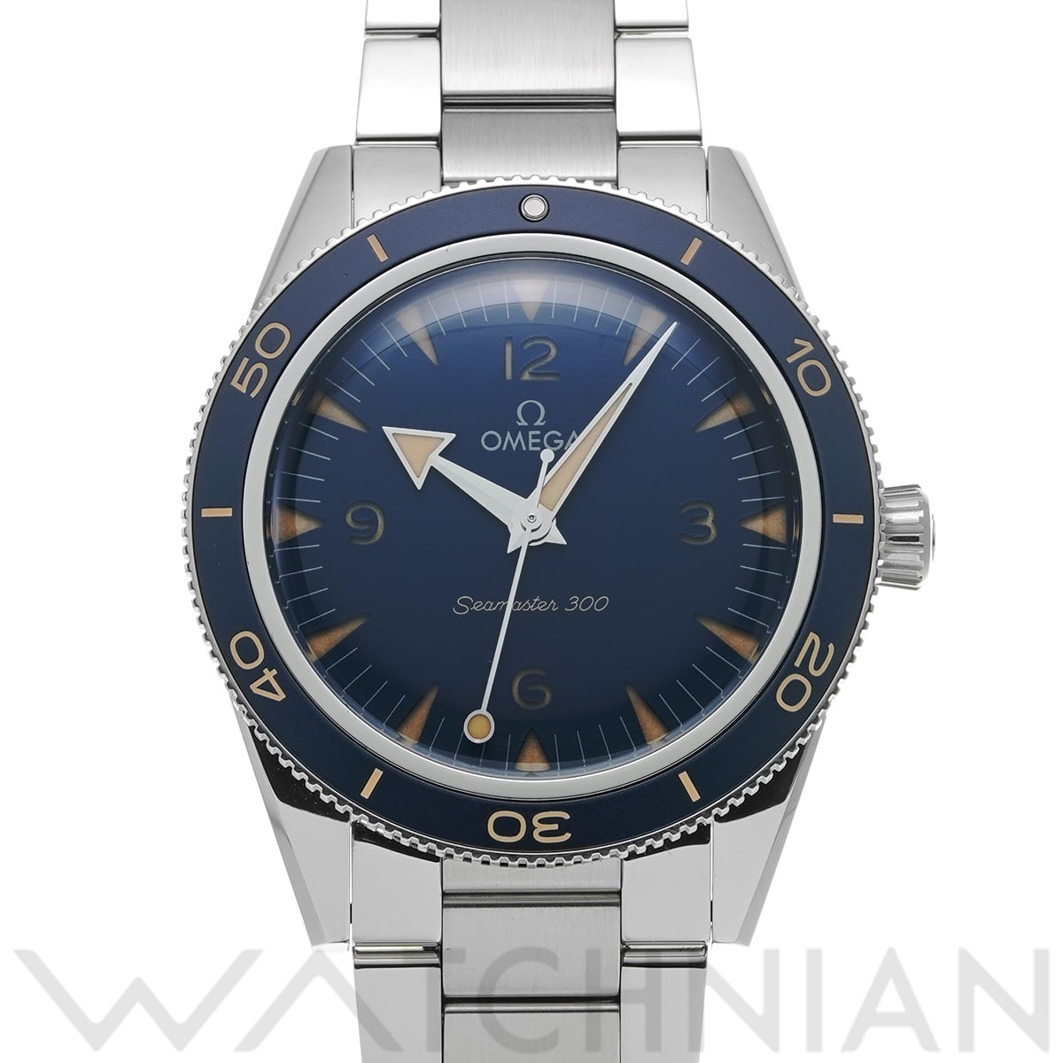 オメガ シーマスター 300 コーアクシャル マスタークロノメーター 234.30.41.21.03.001 ブルー メンズ 時計 【中古】【wristwatch】