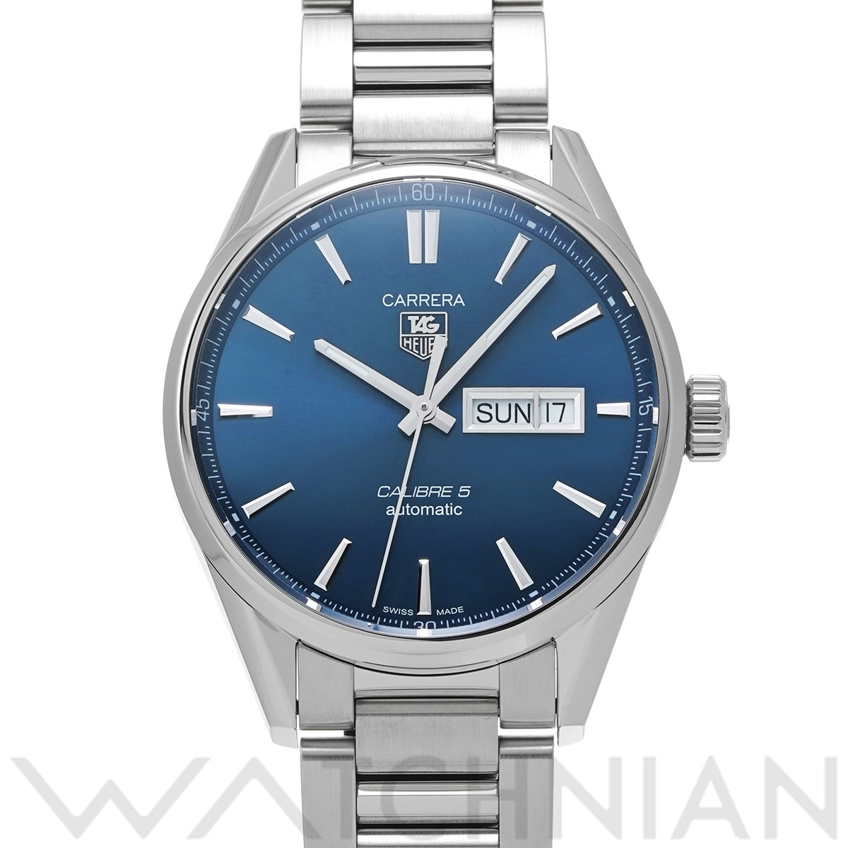 タグ ホイヤー カレラ キャリバー5 デイデイト WAR201E.BA0723 ブルー メンズ 時計 【中古】【wristwatch】