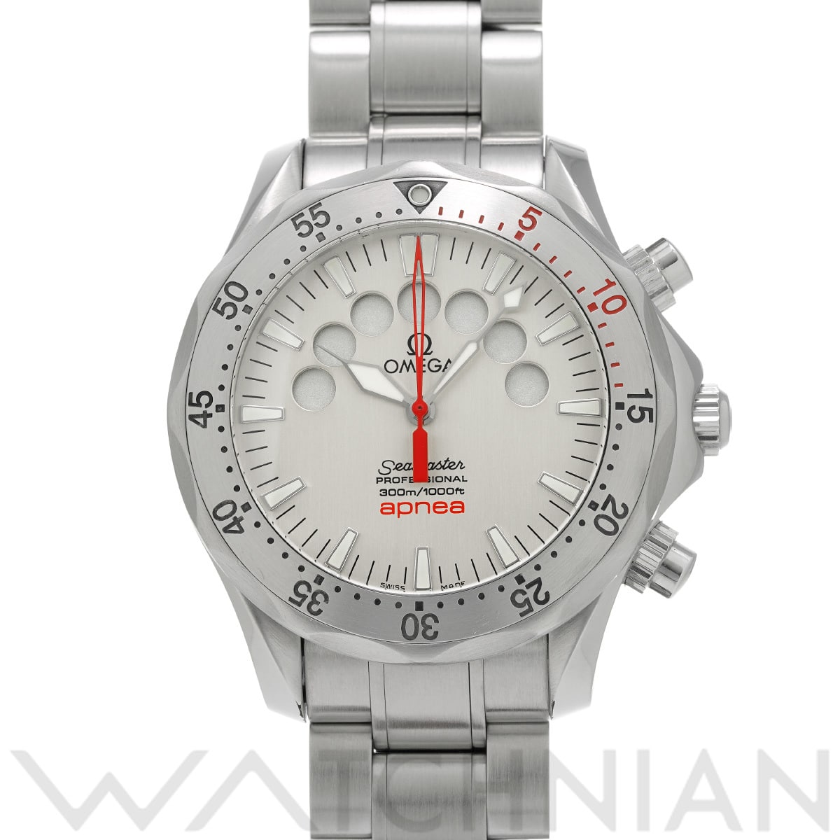 オメガ シーマスター 300 アプネア 2595.30 シルバー メンズ 時計 【中古】【wristwatch】