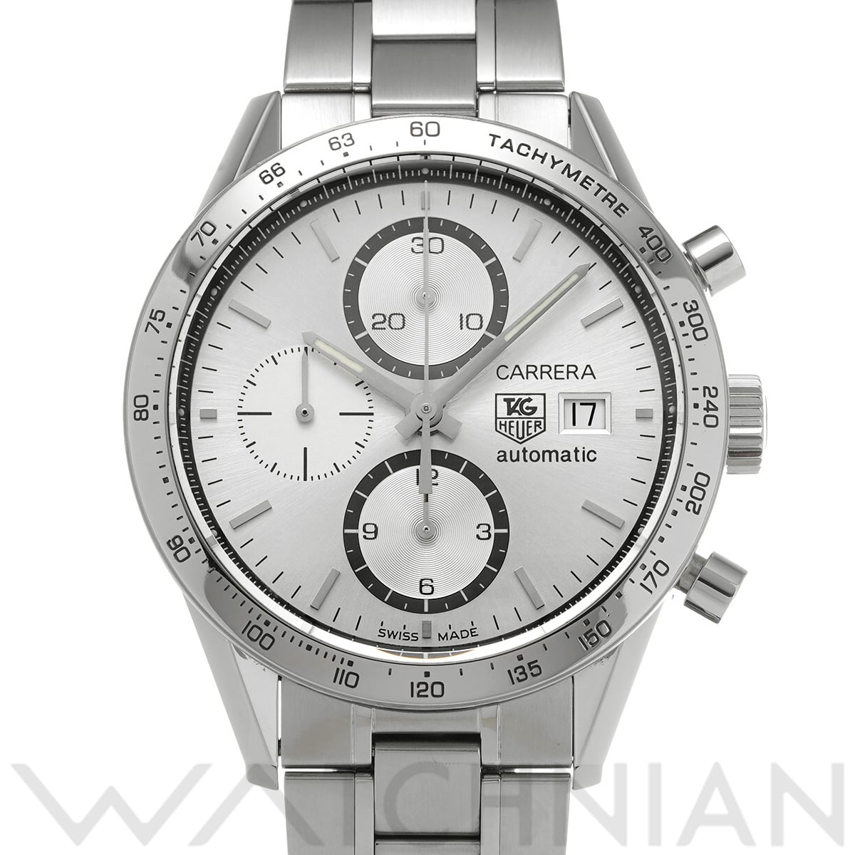 タグ ホイヤー カレラ キャリバー16 クロノグラフ CV2017.BA0794 シルバー メンズ 時計 【中古】【wristwatch】