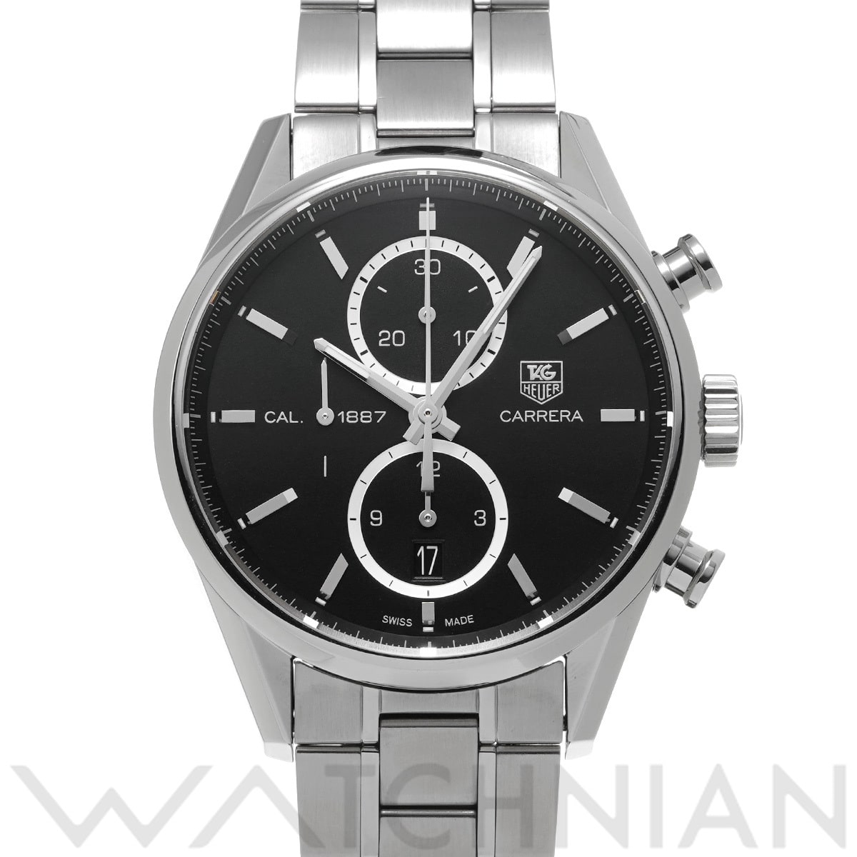 タグ ホイヤー カレラ キャリバー1887 CAR2110.BA0720 ブラック メンズ 時計 【中古】【wristwatch】