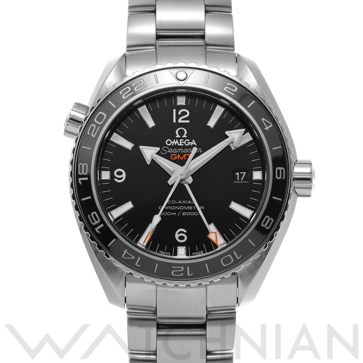 オメガ シーマスター プラネットオーシャン 600 コーアクシャル GMT 232.30.44.22.01.001 ブラック メンズ 時計 【中古】【wristwatch】