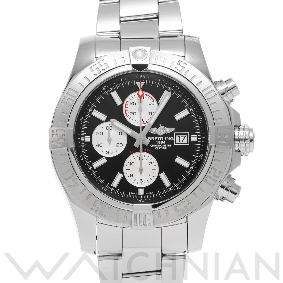 ブライトリング スーパーアベンジャー II A1337111/BC29 ブラック/シルバー メンズ 時計 【中古】【wristwatch】