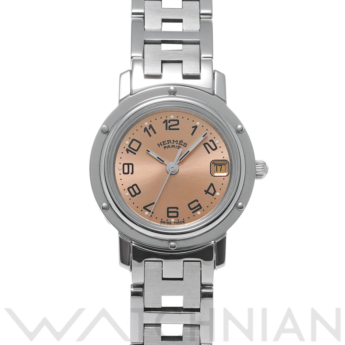 エルメス クリッパー CL4.210 ピンク レディース 時計 【中古】【wristwatch】