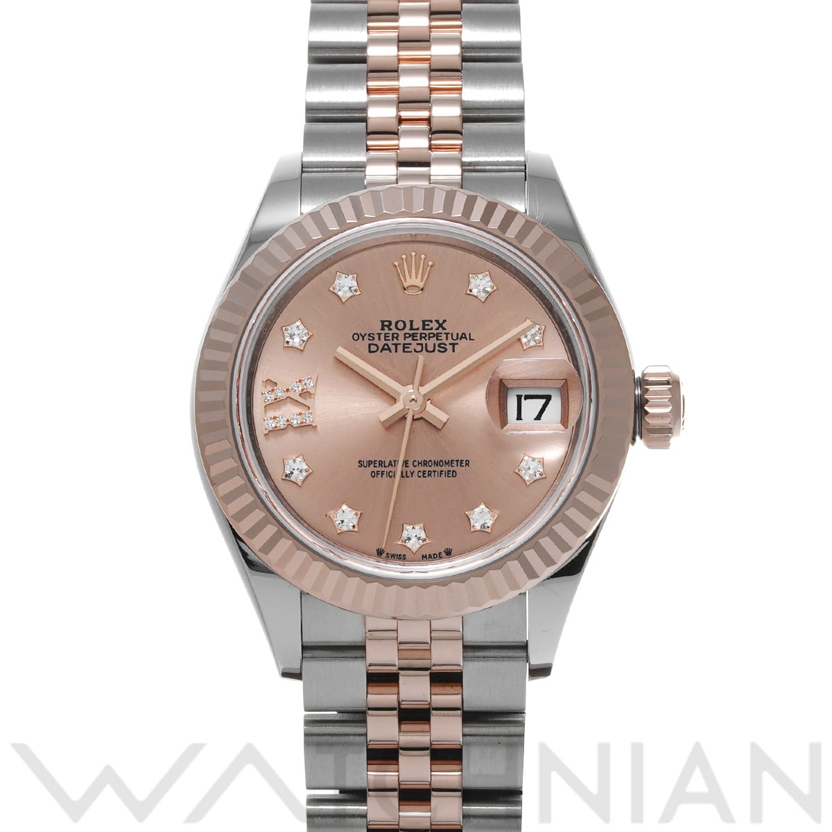 ロレックス レディ デイトジャスト 28 279171G ロゼカラー/ダイヤモンド レディース 時計 【中古】【wristwatch】
