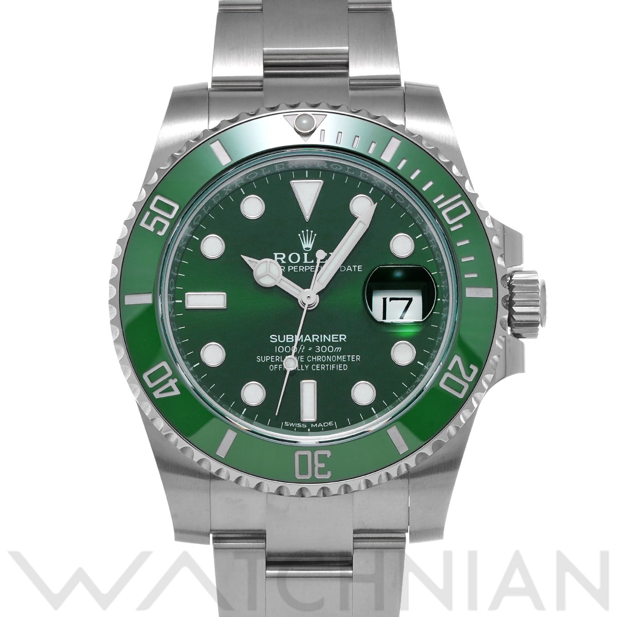 ロレックス サブマリーナ デイト 116610LV グリーン メンズ 時計 【中古】【wristwatch】