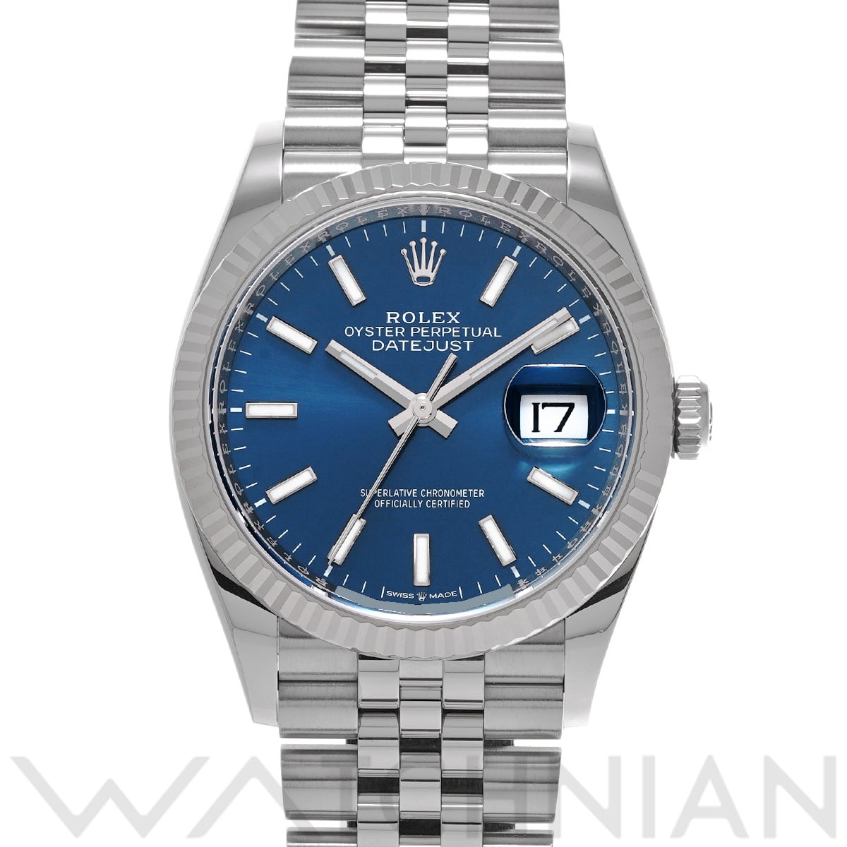 ロレックス デイトジャスト 36 126234 ブライトブルー メンズ 時計 【中古】【wristwatch】