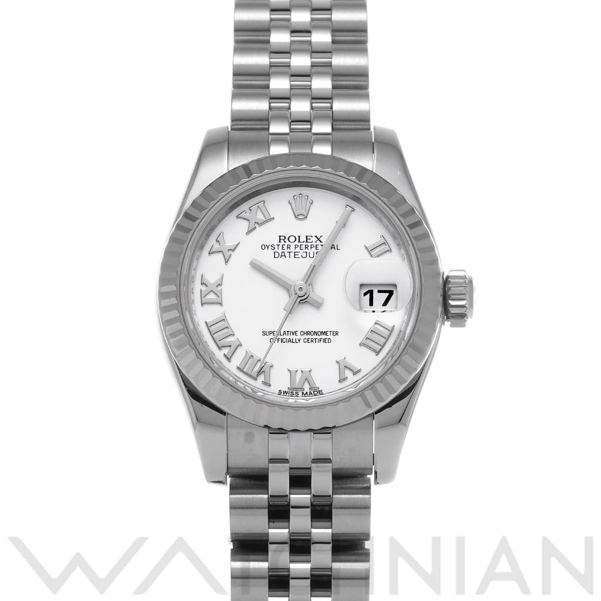 ロレックス デイトジャスト 179174 ホワイト レディース 時計 【中古】【wristwatch】