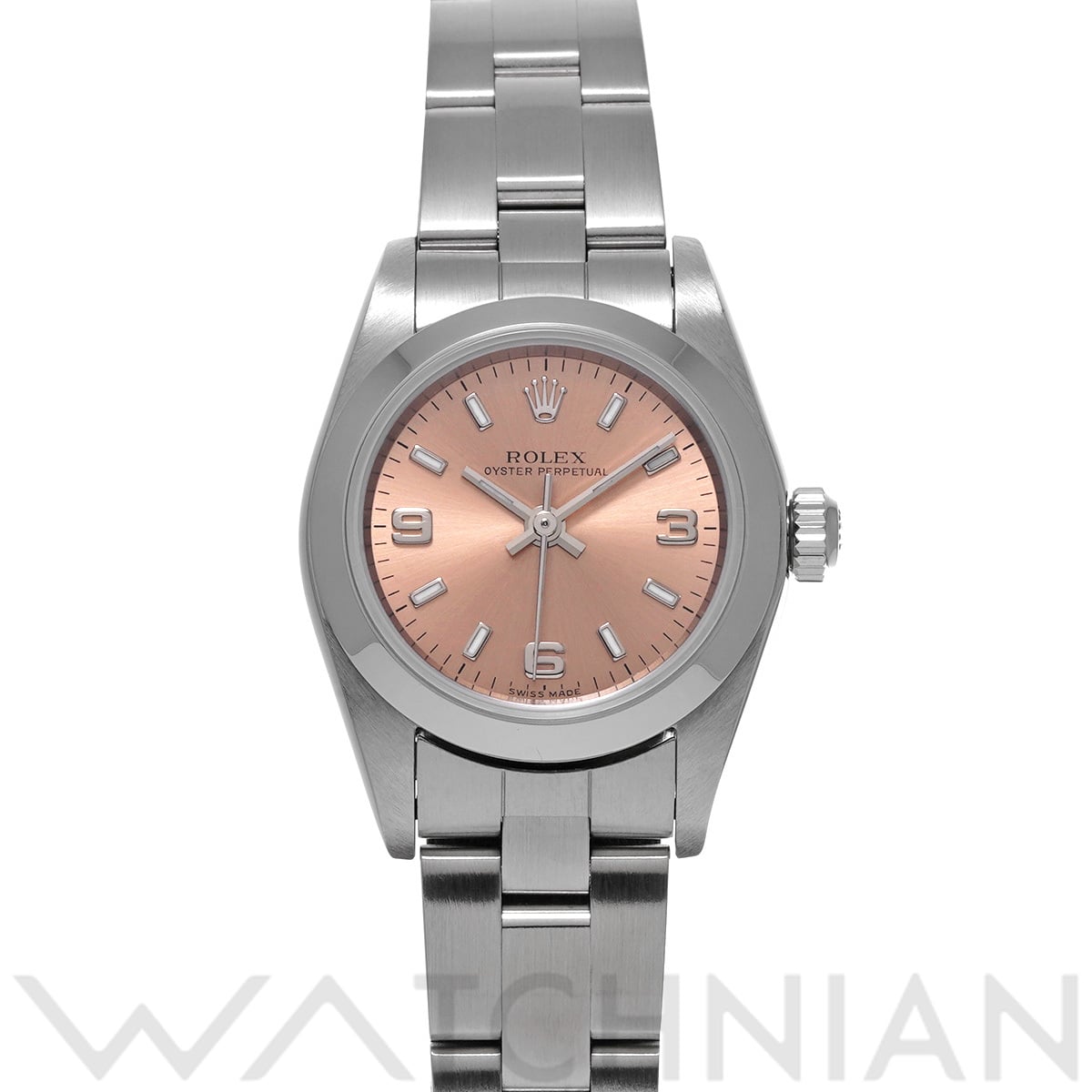 ロレックス オイスターパーペチュアル 76080 ピンク レディース 時計 【中古】【wristwatch】