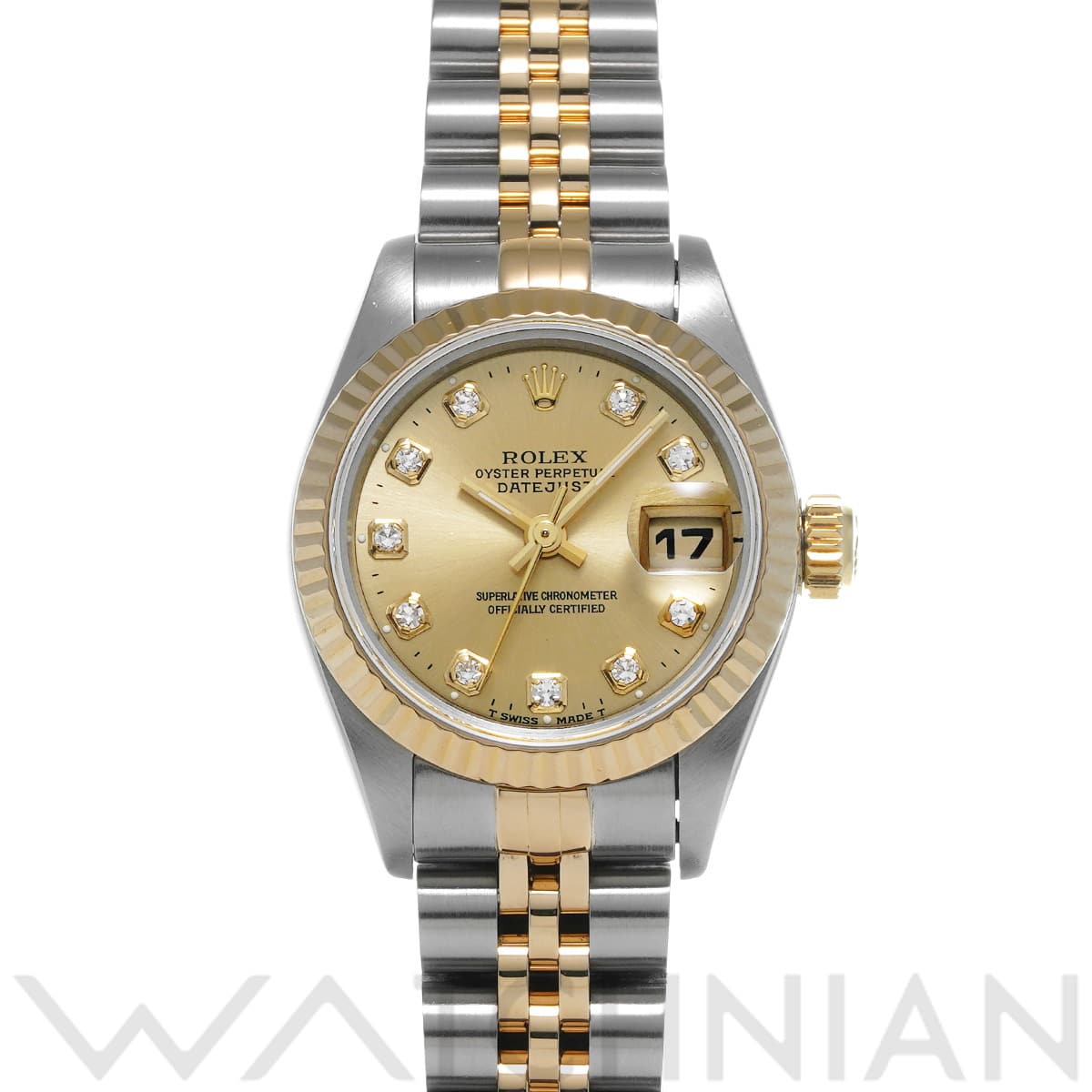 ロレックス デイトジャスト 69173G シャンパン/ダイヤモンド レディース 時計 【中古】【wristwatch】