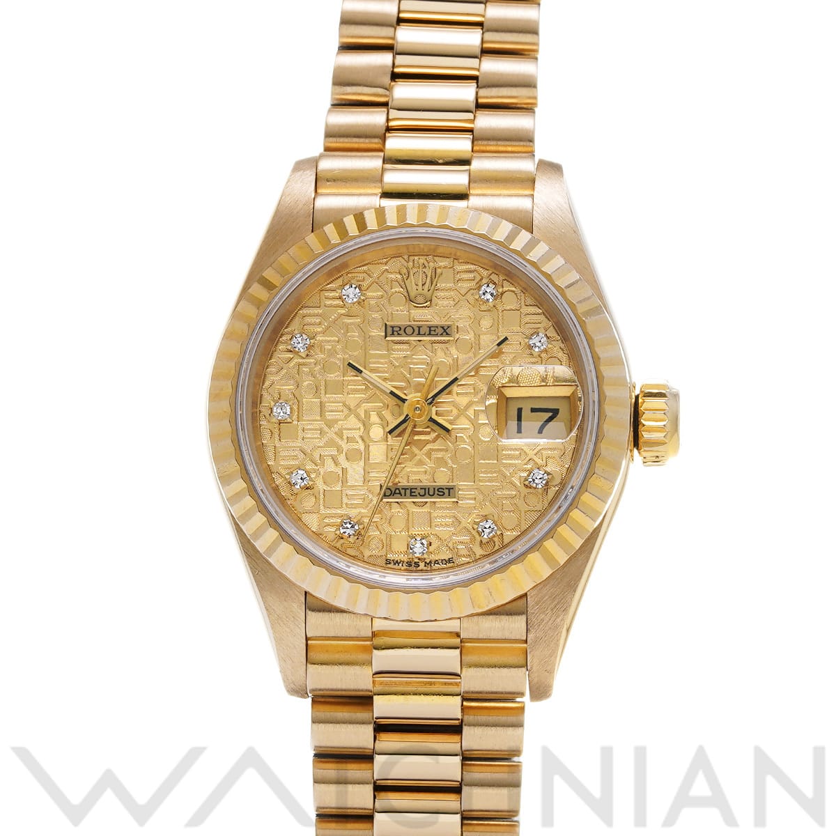 ロレックス デイトジャスト 69178G シャンパンコンピュータ/ダイヤモンド レディース 時計 【中古】【wristwatch】